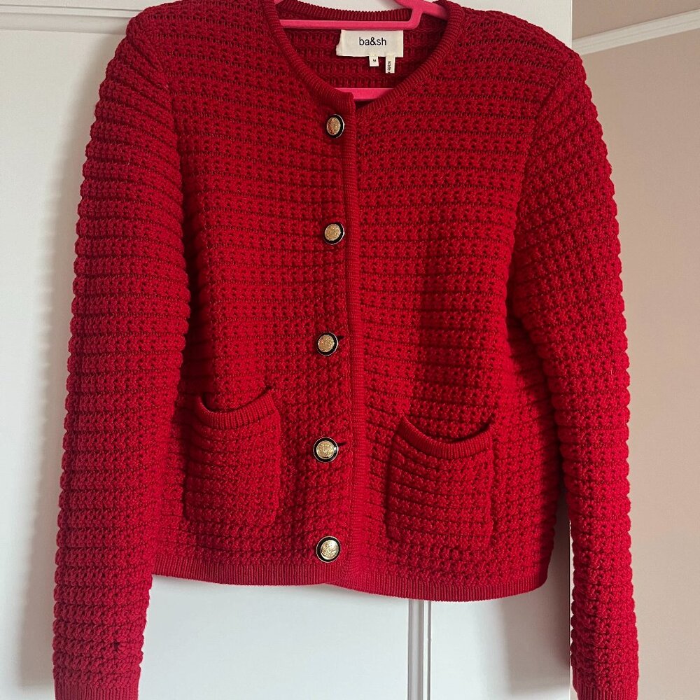 Ba&sh Gaspard Cardigan in Red